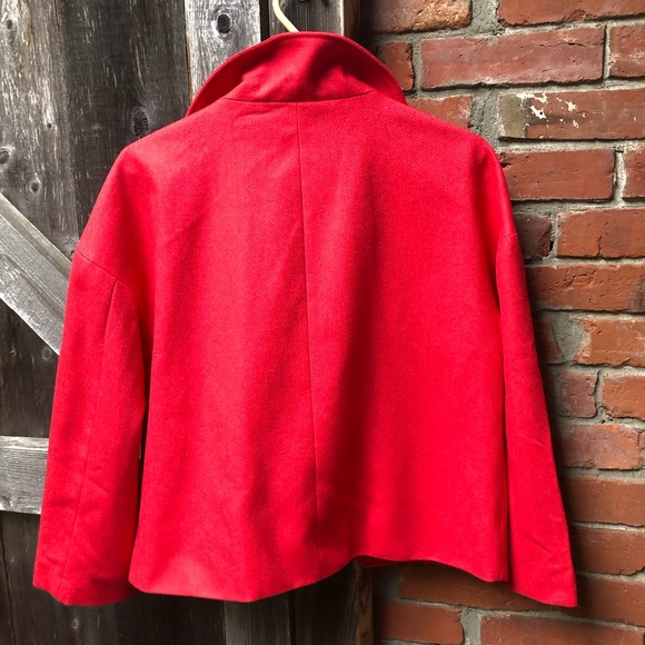J. Crew Red Pea Coat - Picture 4 of 9